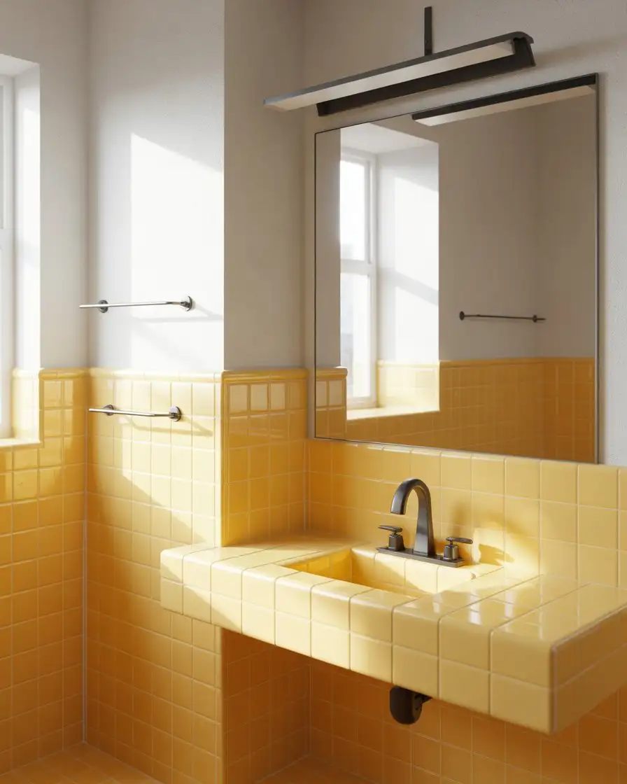 Transform a 70s Bathroom with Fresh Paint and New Hardware 2