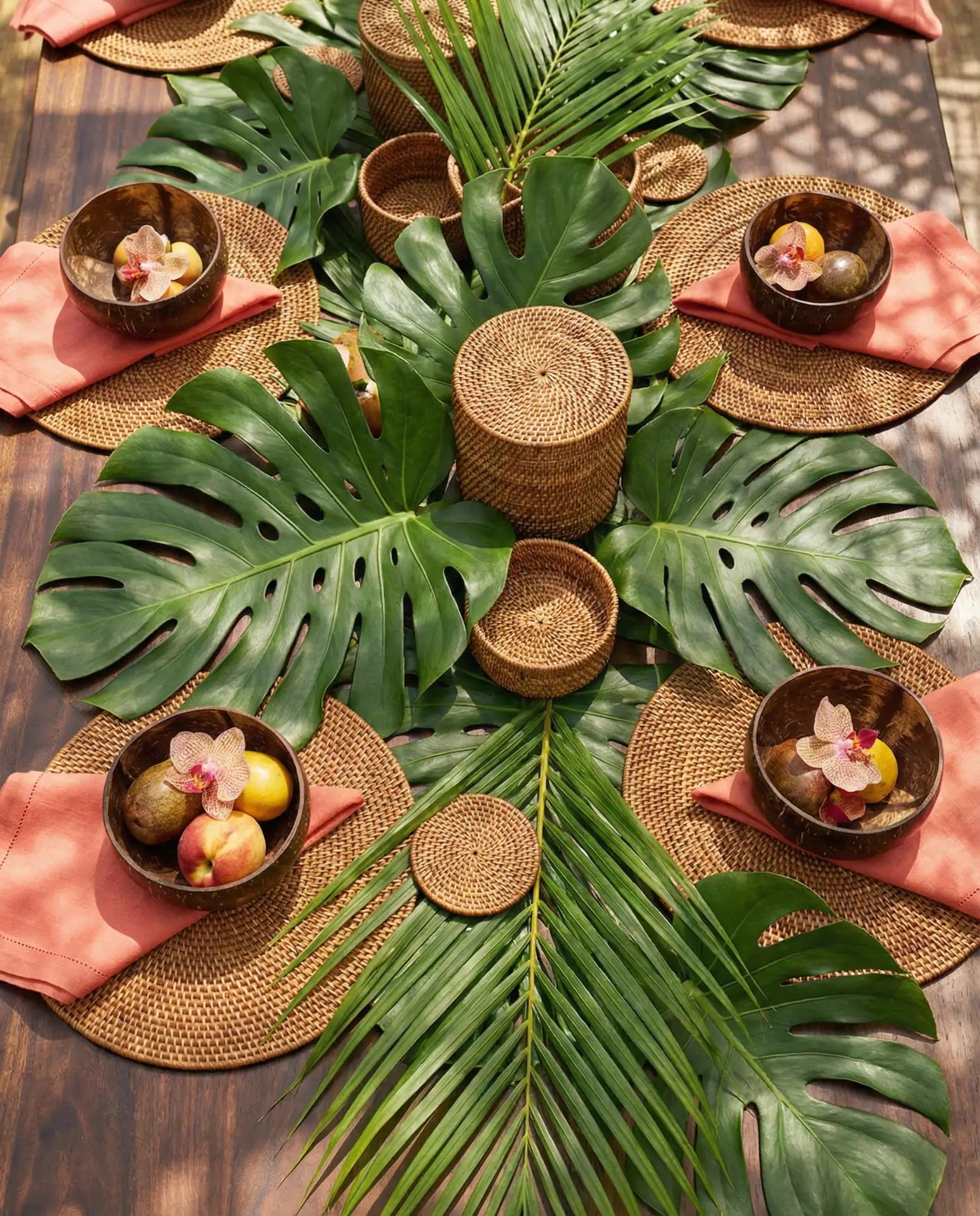 Tropical Paradise Buffet with Palm Accents 2