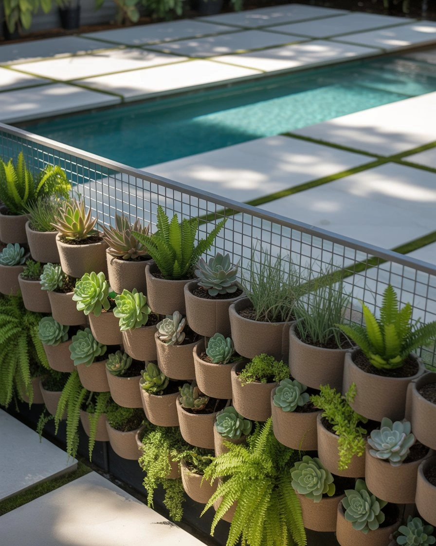 Vertical Garden Wall with Transparent Base 1