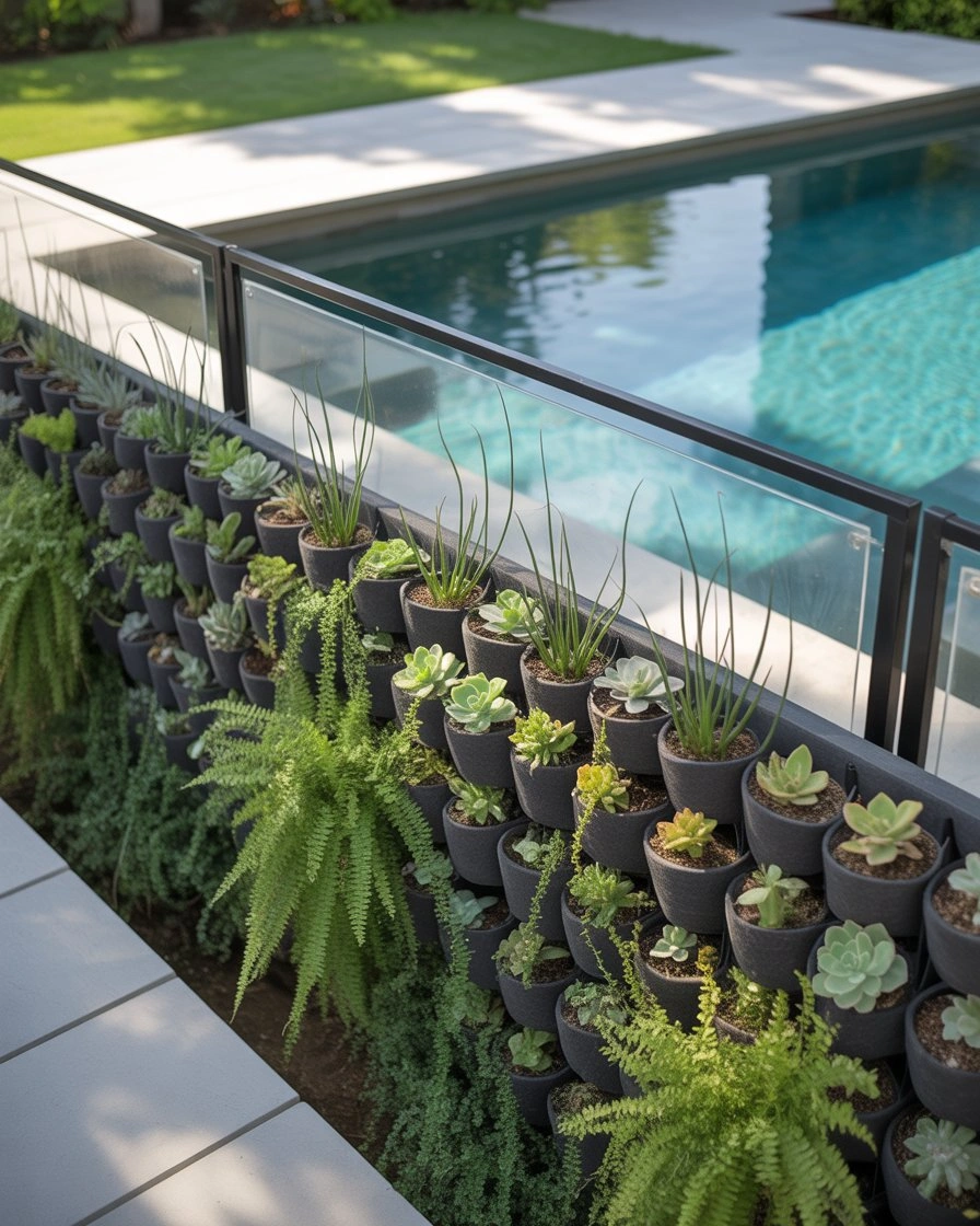 Vertical Garden Wall with Transparent Base 2