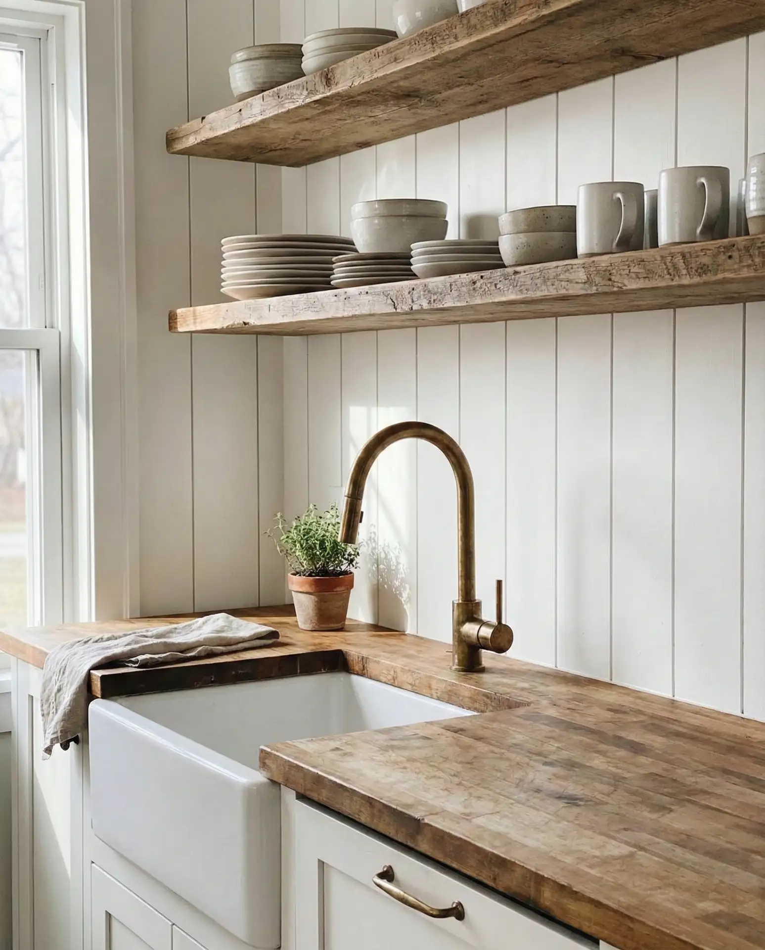 Vertical Shiplap Backsplash 1