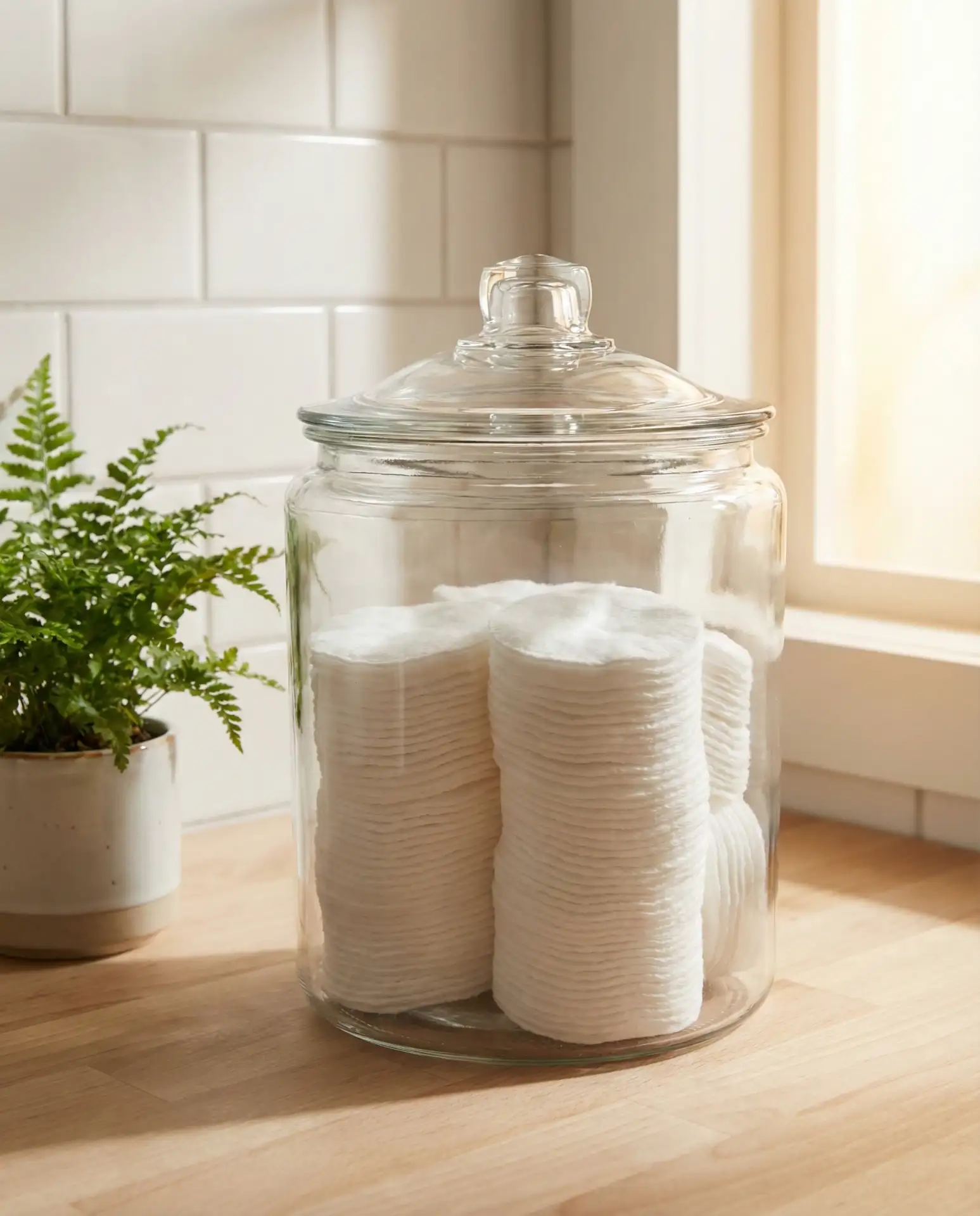 Vintage Apothecary Jars for Cotton and Q-Tips 1