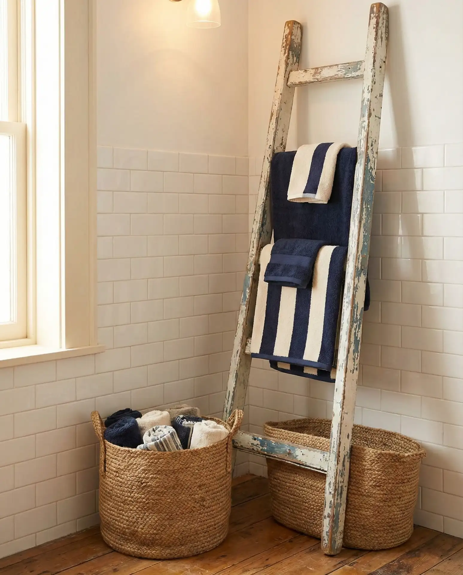 Vintage Ladder Towel Rack 1