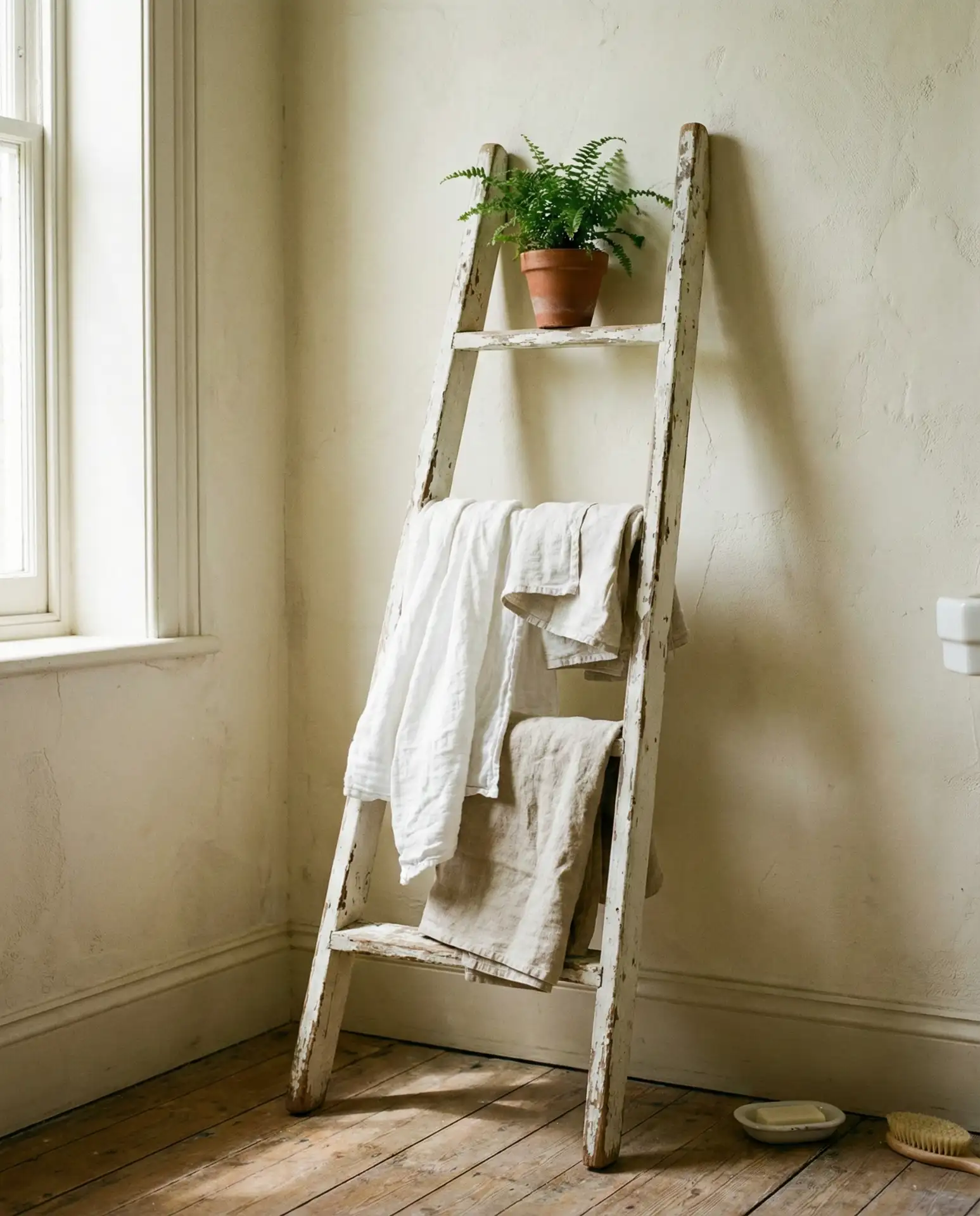 Vintage Ladder Towel Rack 2