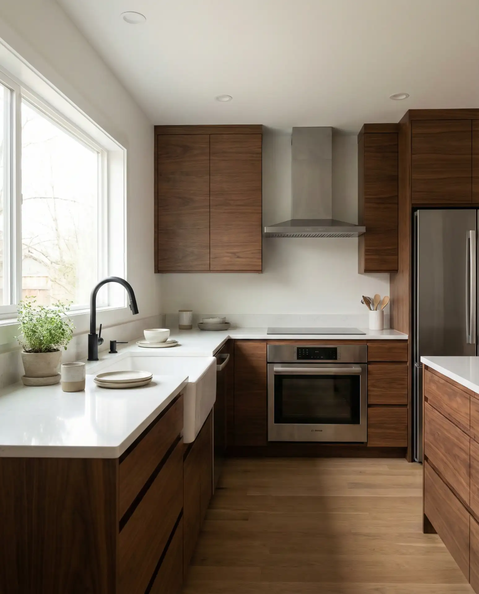 Walnut Wood Cabinets 1