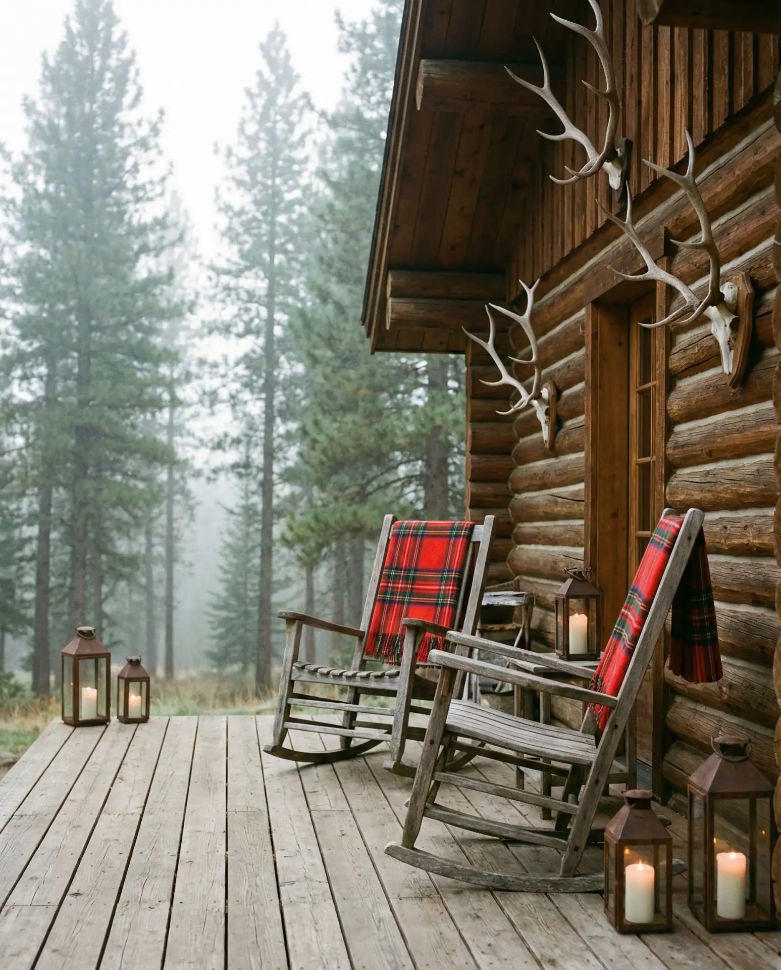 Warm Cabin Front Porch Escape 1