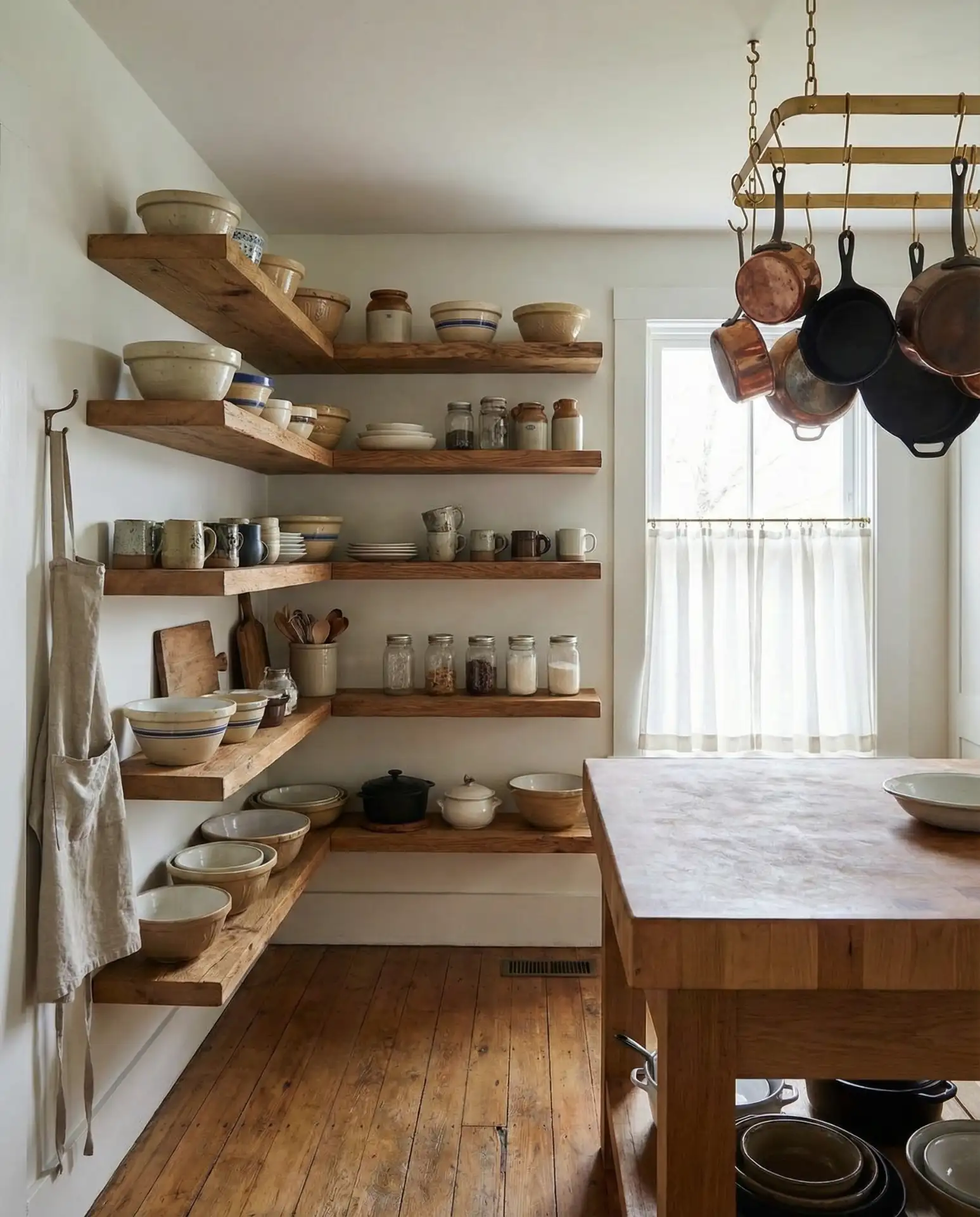 Warm Honey Oak Open Shelving 1