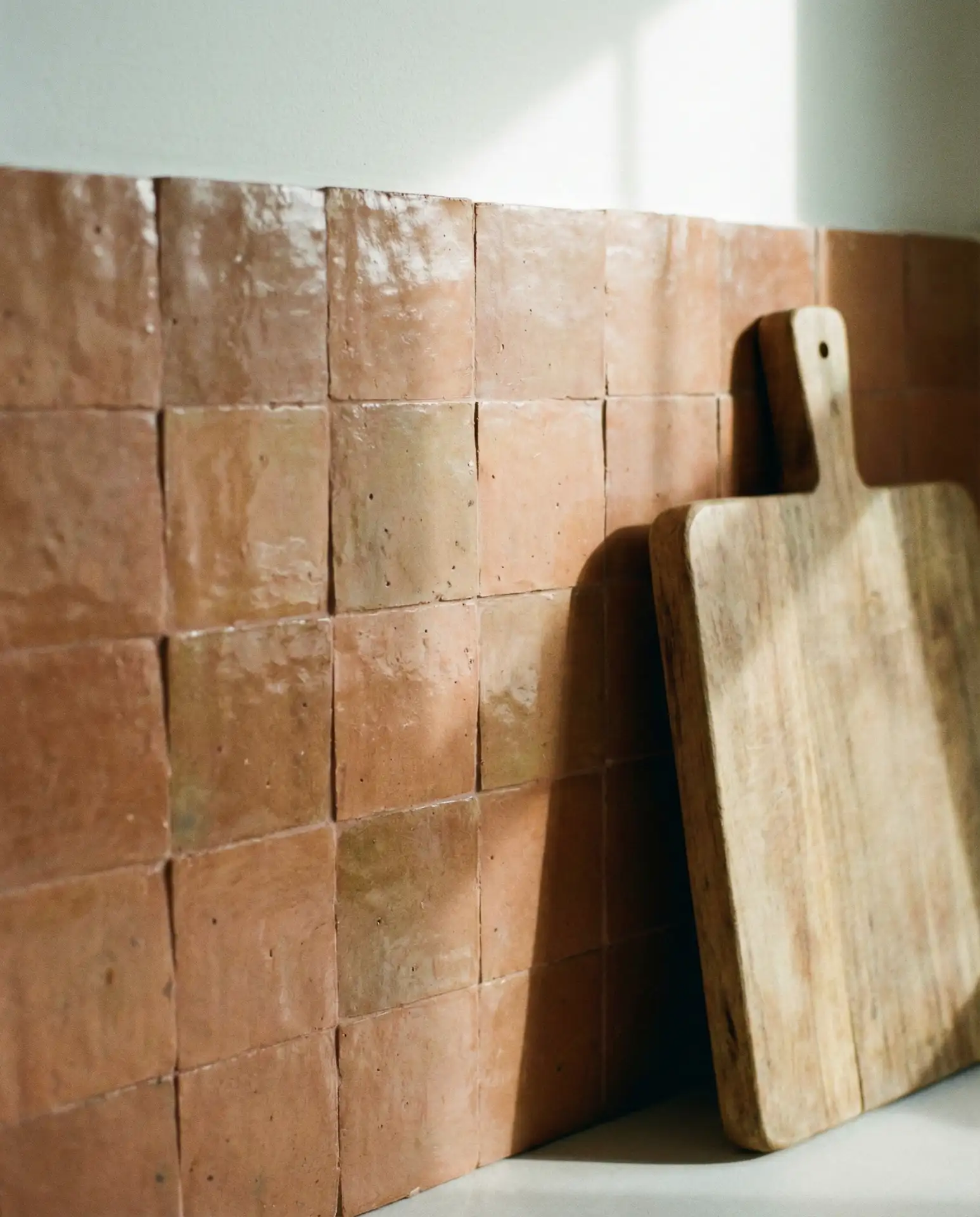 Warm Terracotta Tile Backsplash 2