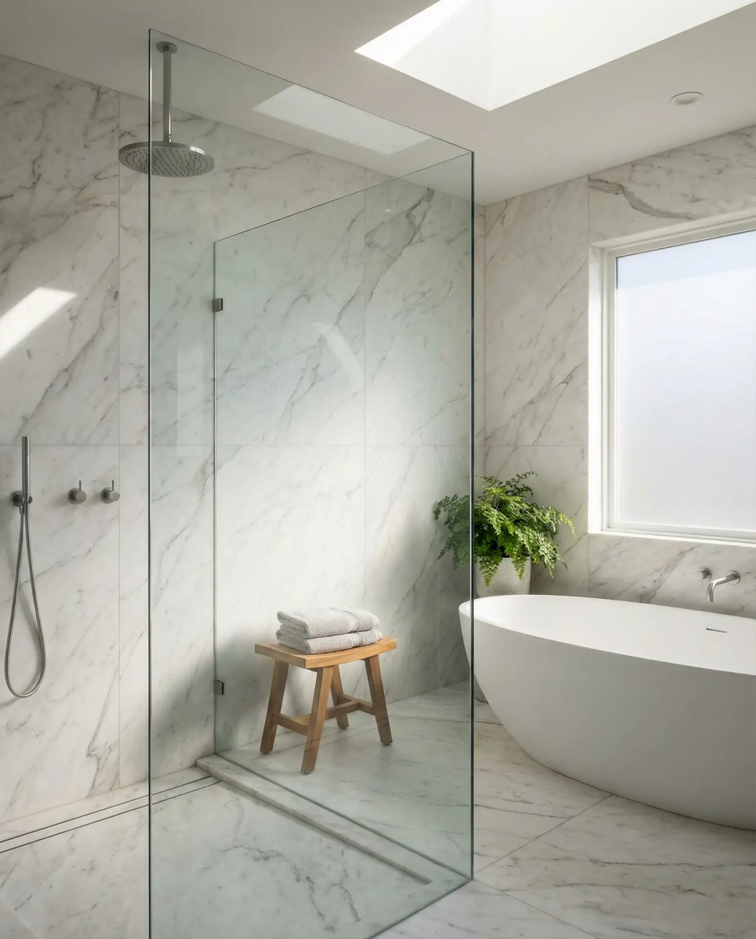 Wet Room with Integrated Tub 1