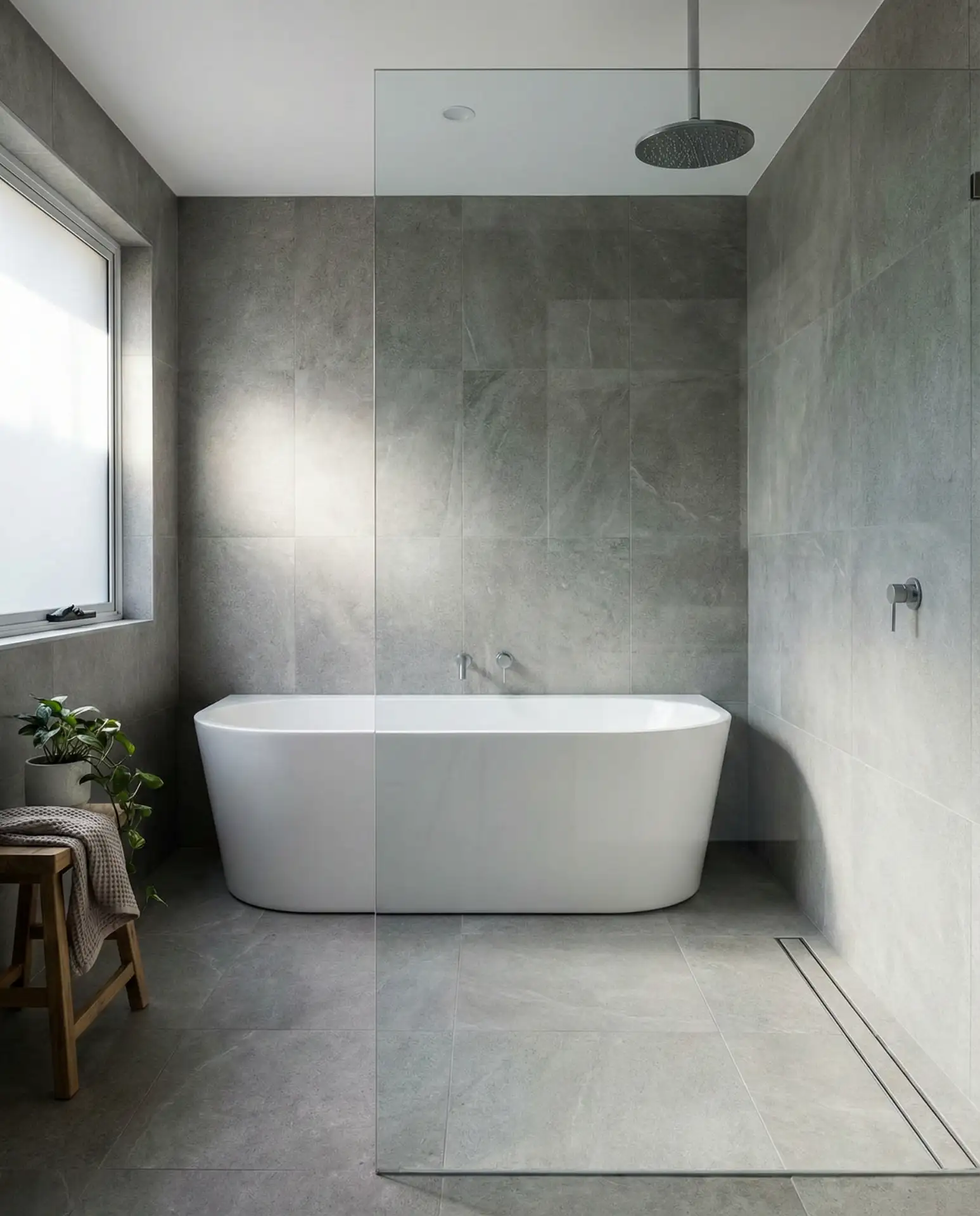 Wet Room with Integrated Tub 2