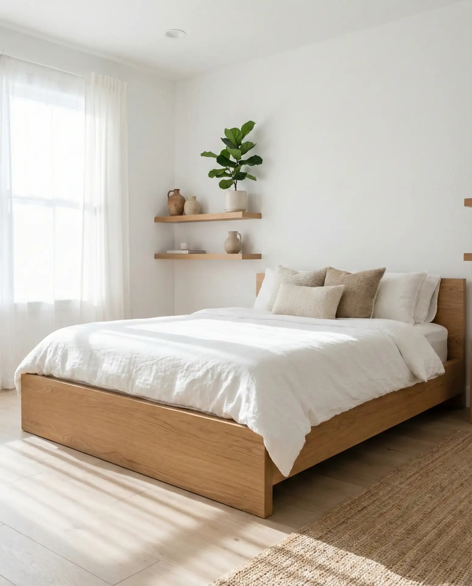 White Walls with Warm Wood Accents 1