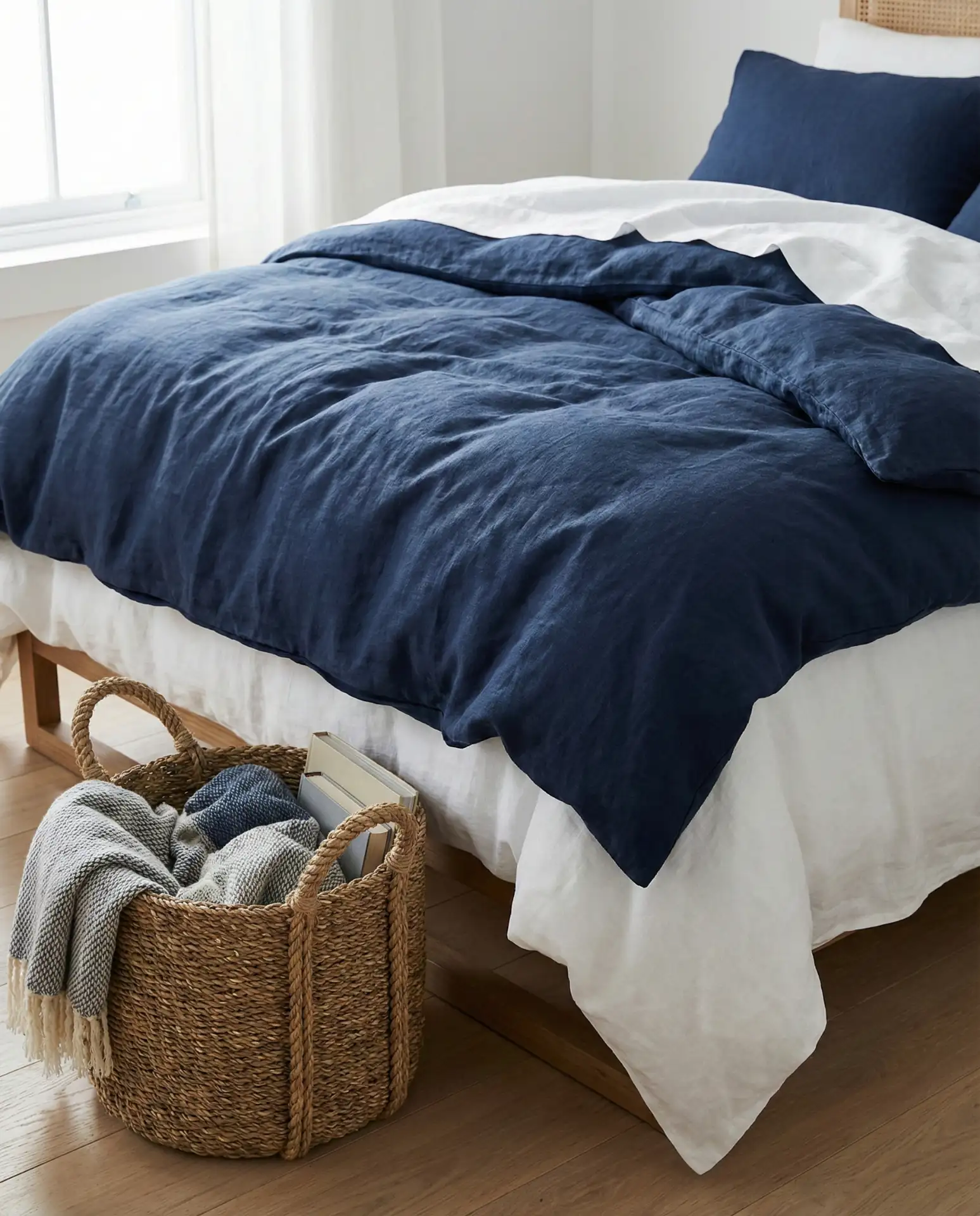 White and Navy Blue for Coastal Calm 1