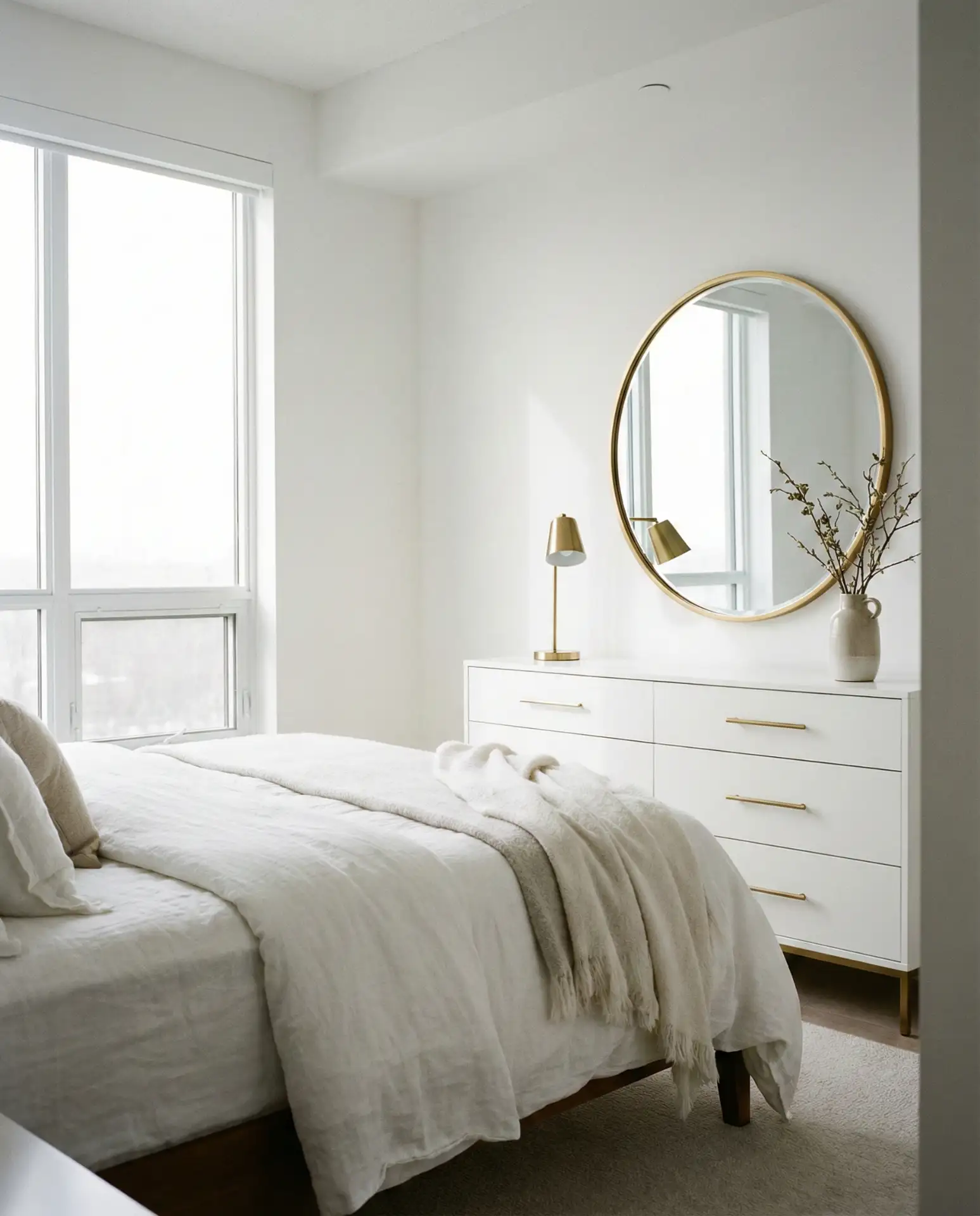 White with Gold Hardware and Accents 2