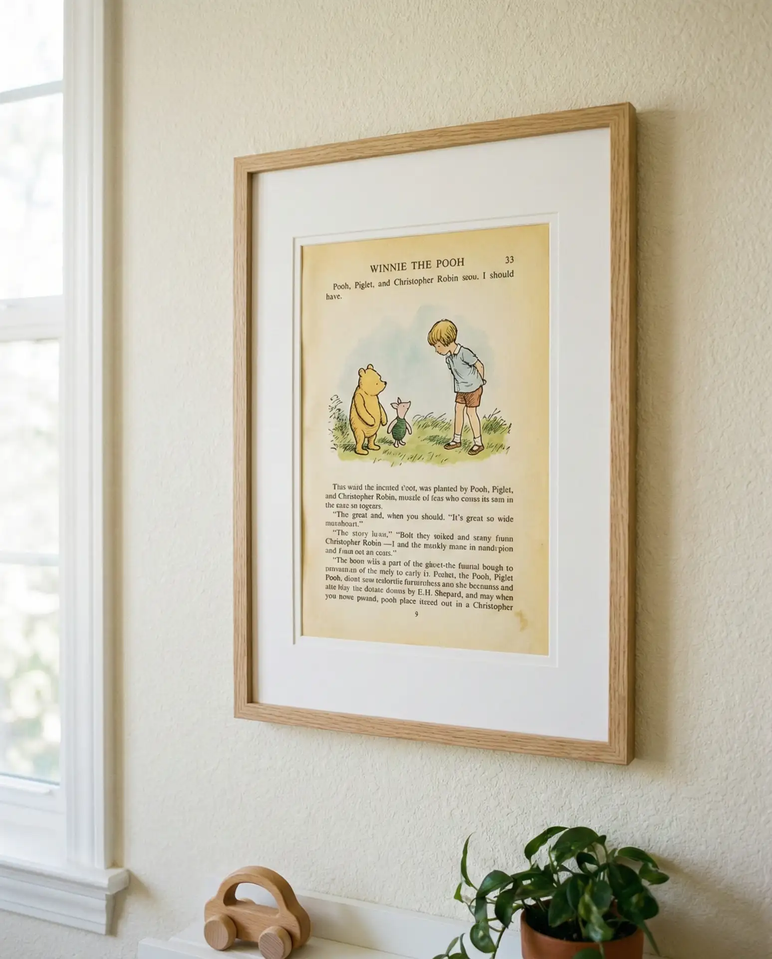 Winnie the Pooh Storybook Page Framed Art 1