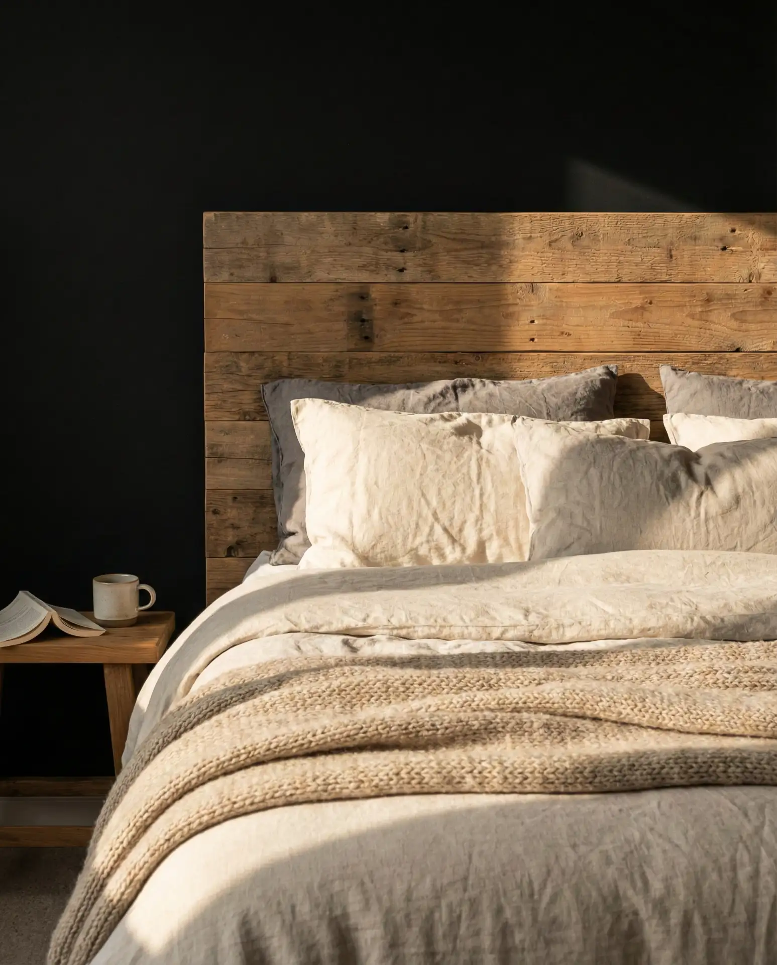 Wood Headboard Contrast 1