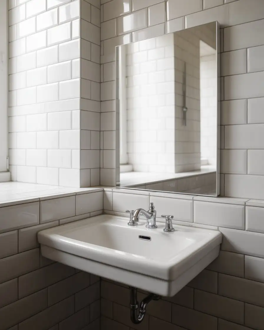 Work with Existing Layout in a Tiny Apartment Bath 1