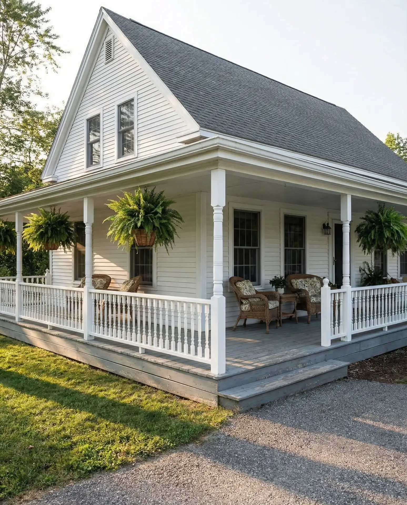 Wraparound Porch with Detailed Railings 2