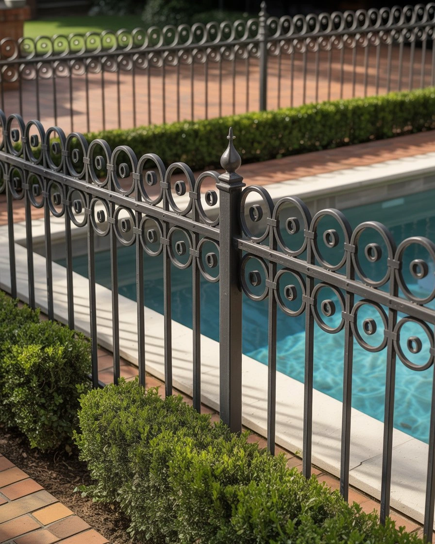 Wrought Iron with Decorative Scrollwork 1