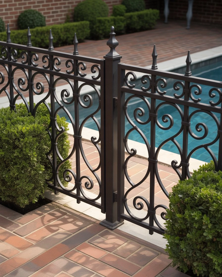 Wrought Iron with Decorative Scrollwork 2