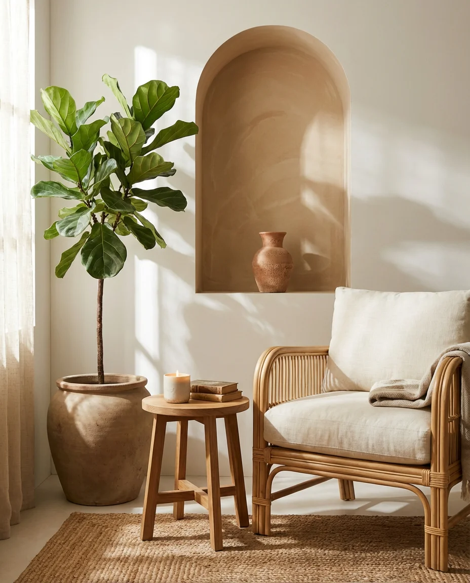 Aesthetic Bloxburg Living Room With Soft Sage and Earth Tones 2