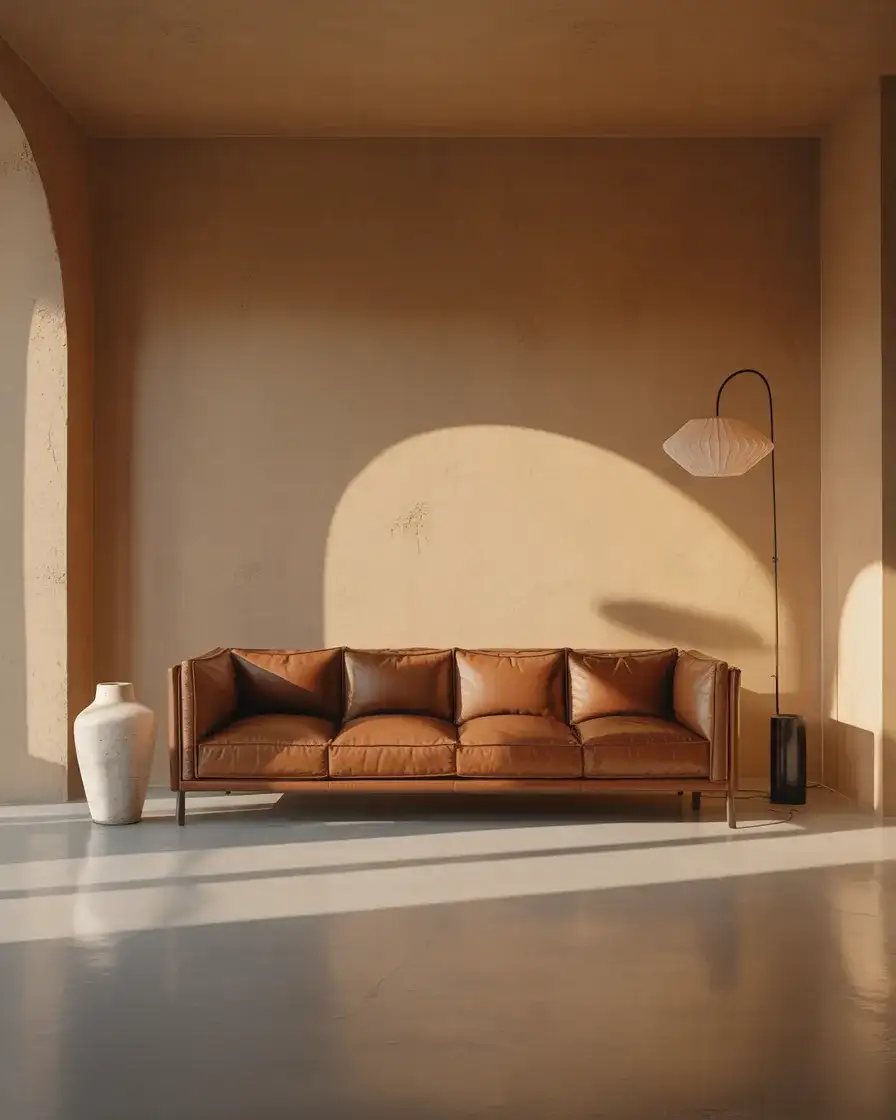 Aesthetic Brown Minimalist Living Room 2