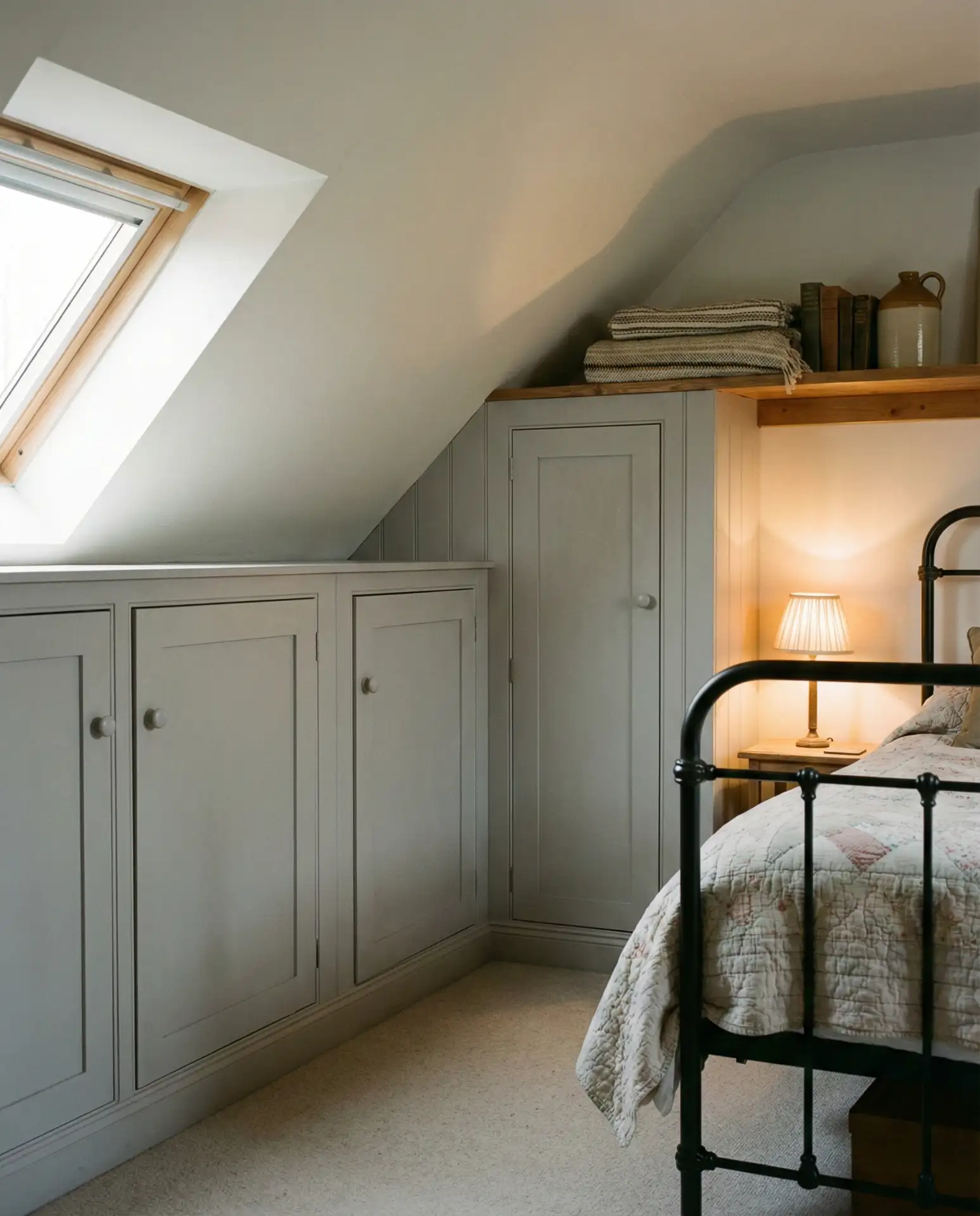 Attic Bedroom with Built-In Cubbies 2