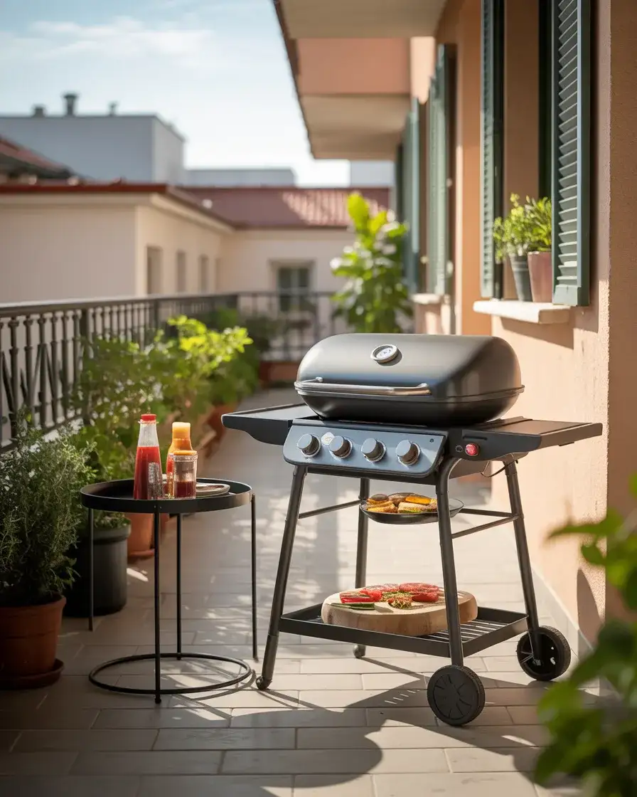 BBQ Station with Compact Electric Grill 1