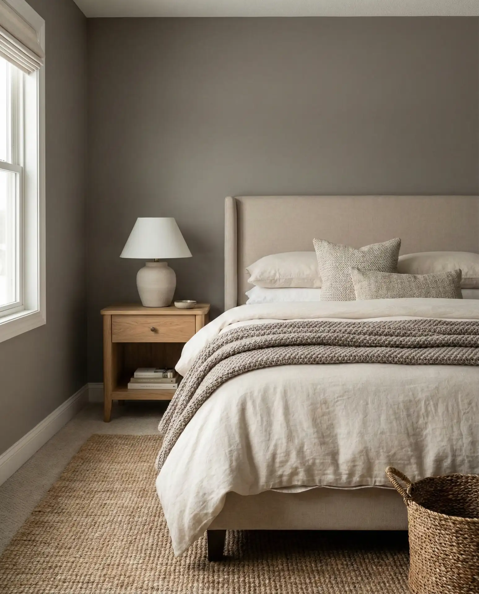 Beige and Gray Bedroom with Warm Neutrals 1