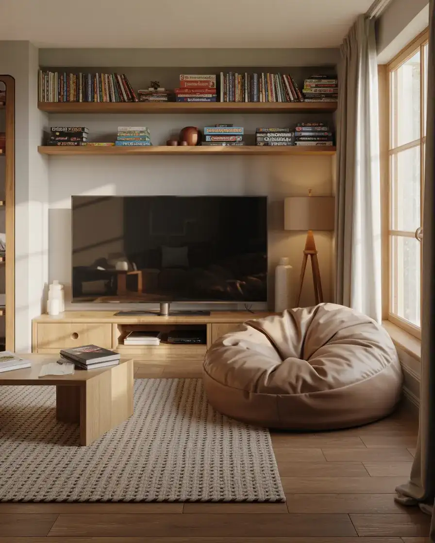 Big Joe Bean Bag in a Family Room 1