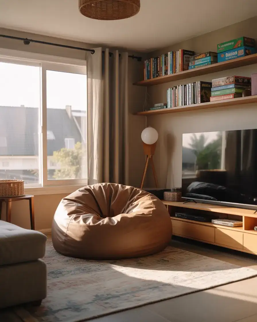 Big Joe Bean Bag in a Family Room 2