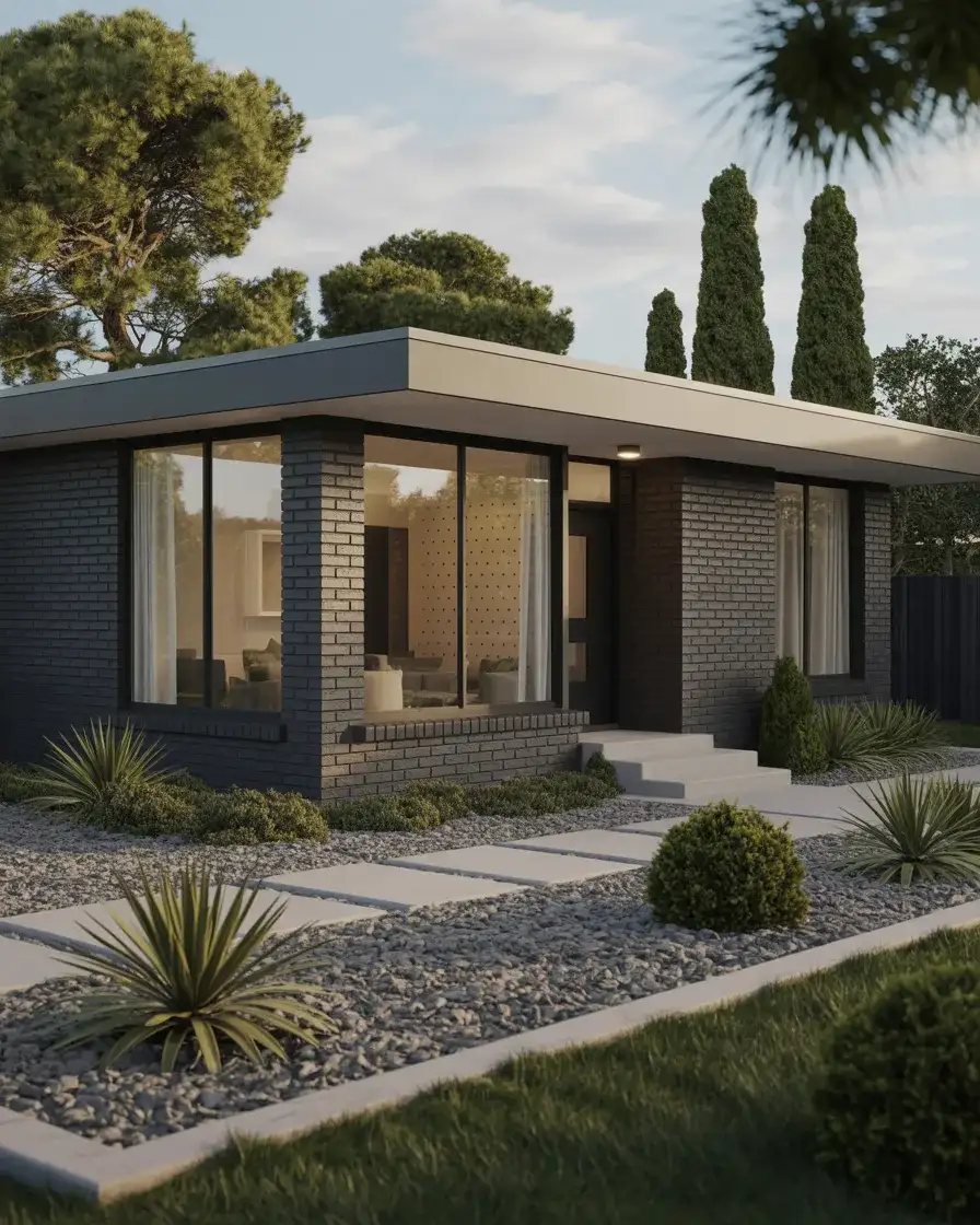 Black Brick Exterior with Minimalist Details 2