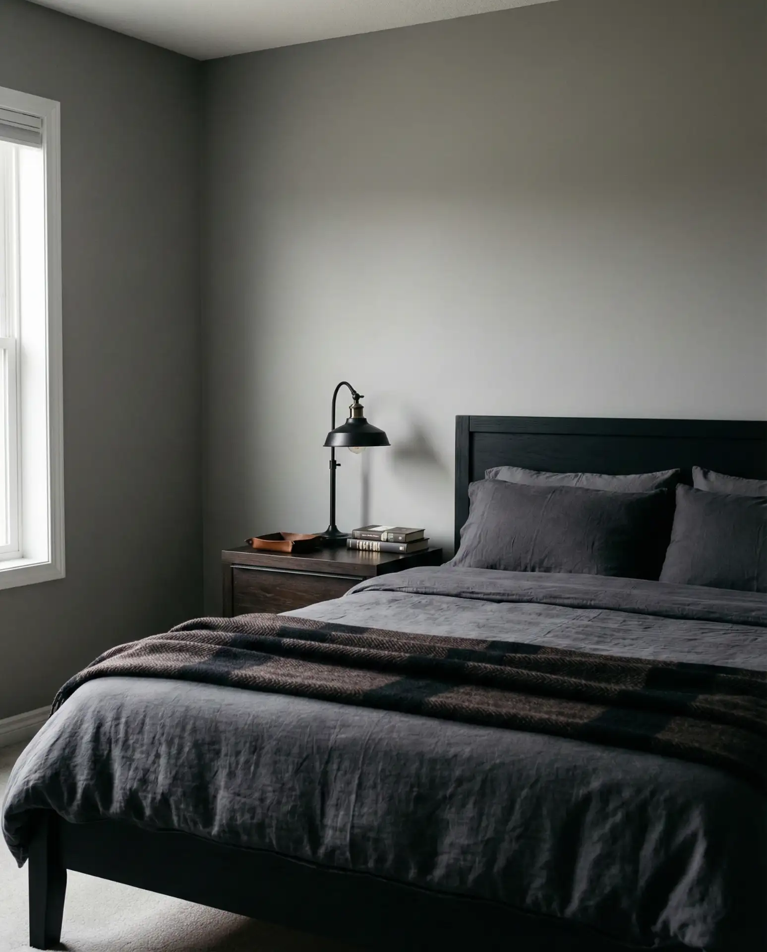 Black Brown and Gray Bedroom with Rich Depth 1