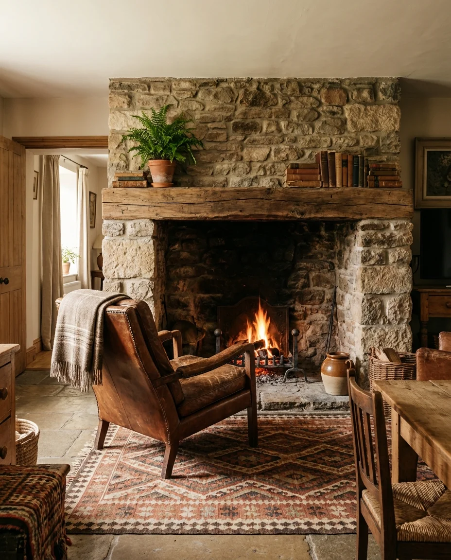 Bloxburg Living Room With Fireplace as Focal Point 2