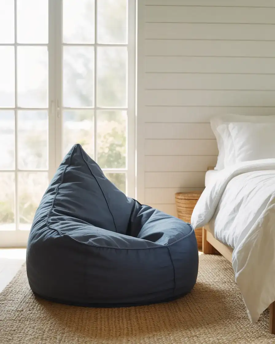 Blue Bean Bag Chair for a Coastal Bedroom 2
