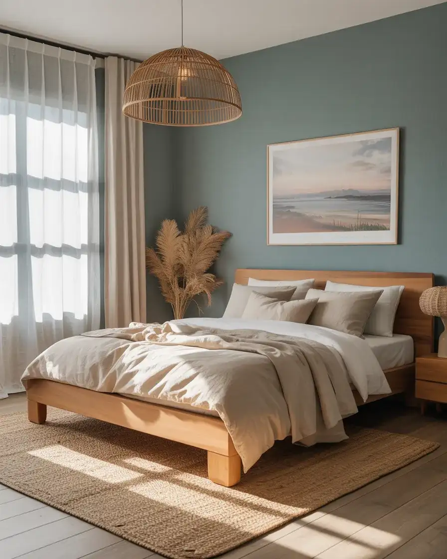 Blue and Brown Bedroom with Coastal Edge 1