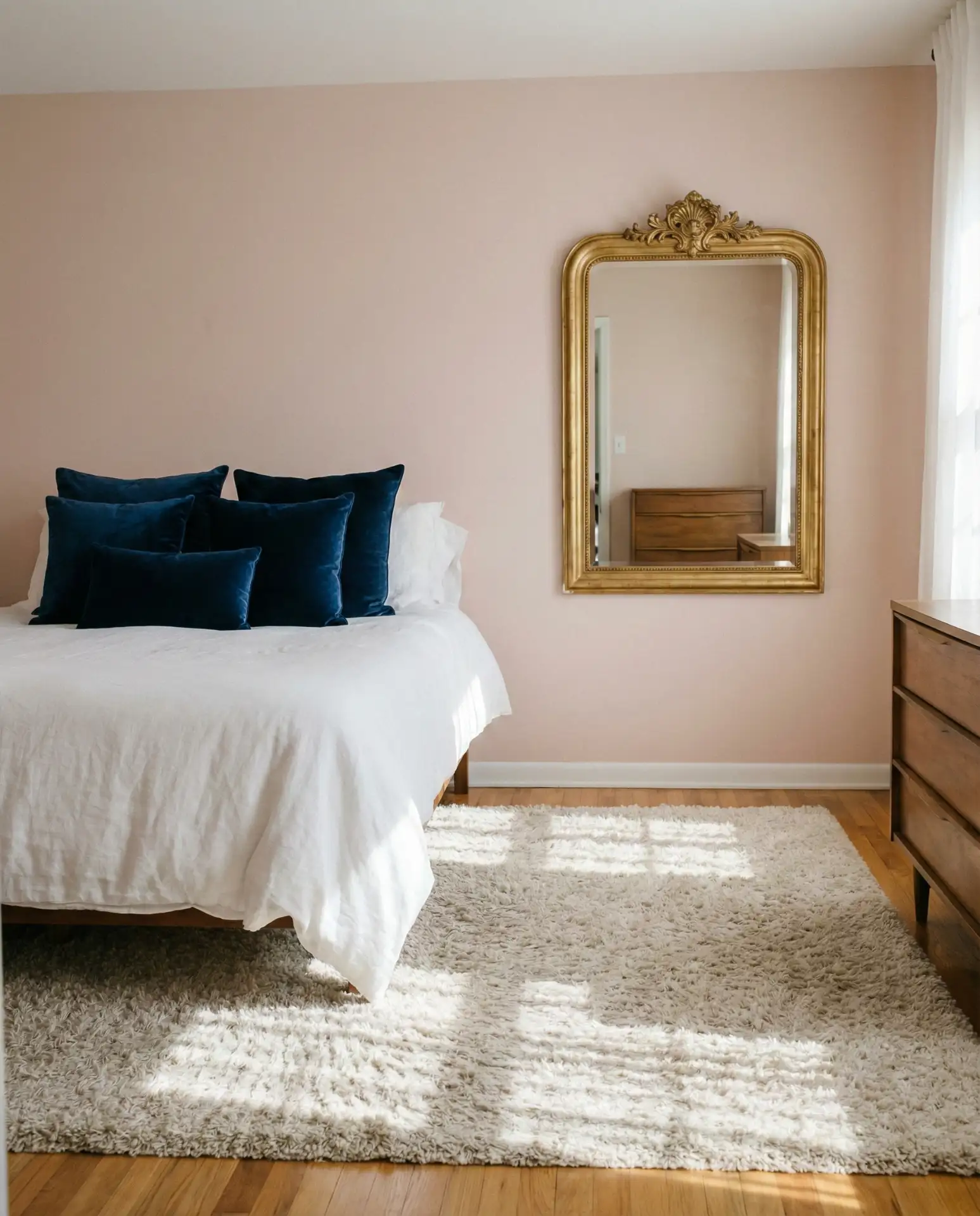 Blush and Navy Layered Bedroom 2