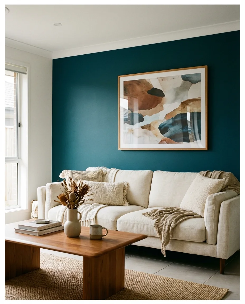 Bold Accent Wall in Cobalt or Teal 1
