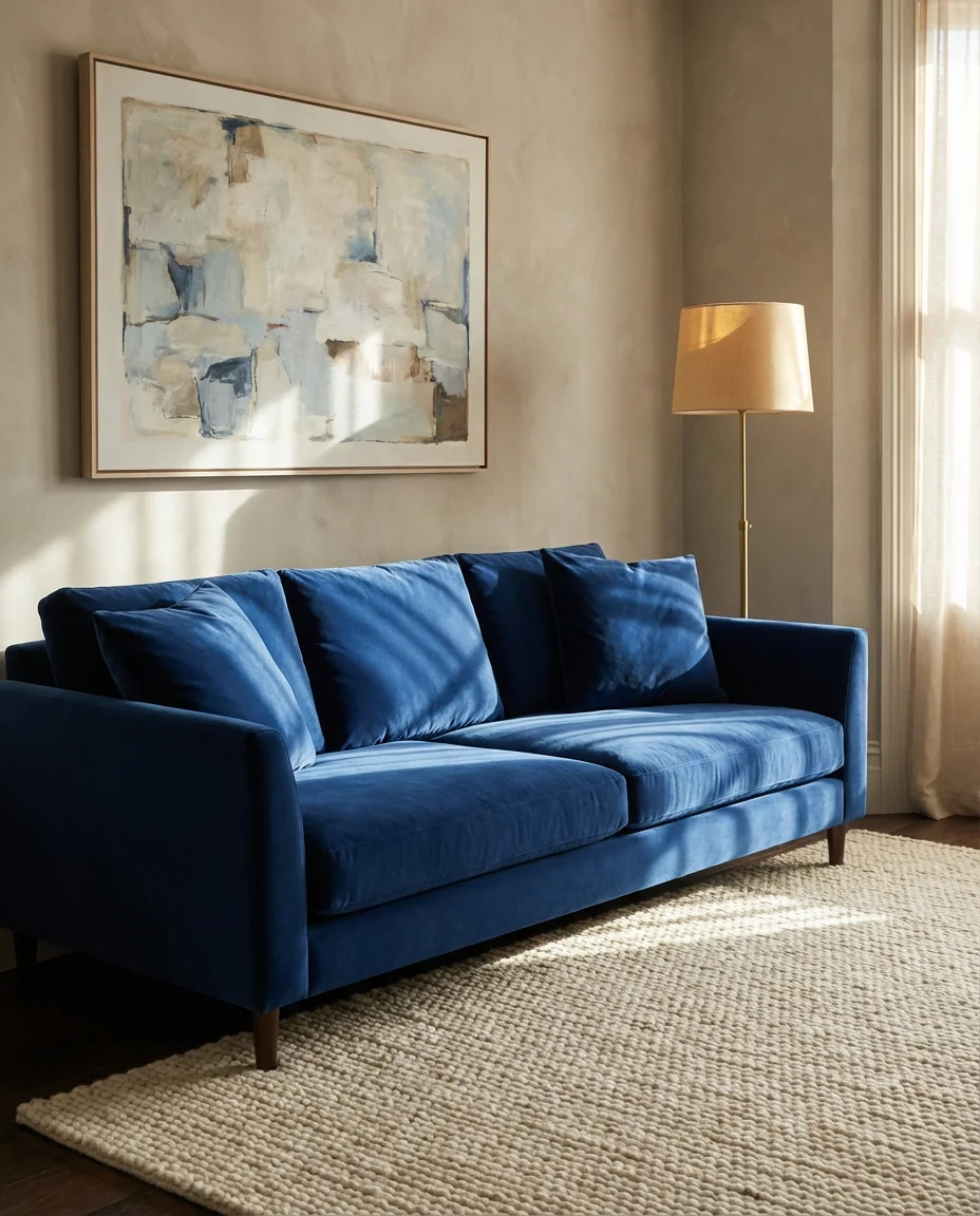 Bold Cobalt Blue Sofa Statement 2