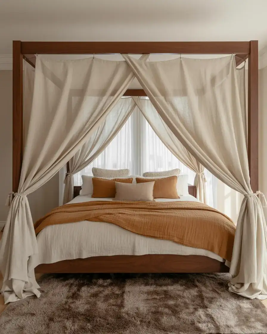 Brown and Cream Canopy Bedroom 2