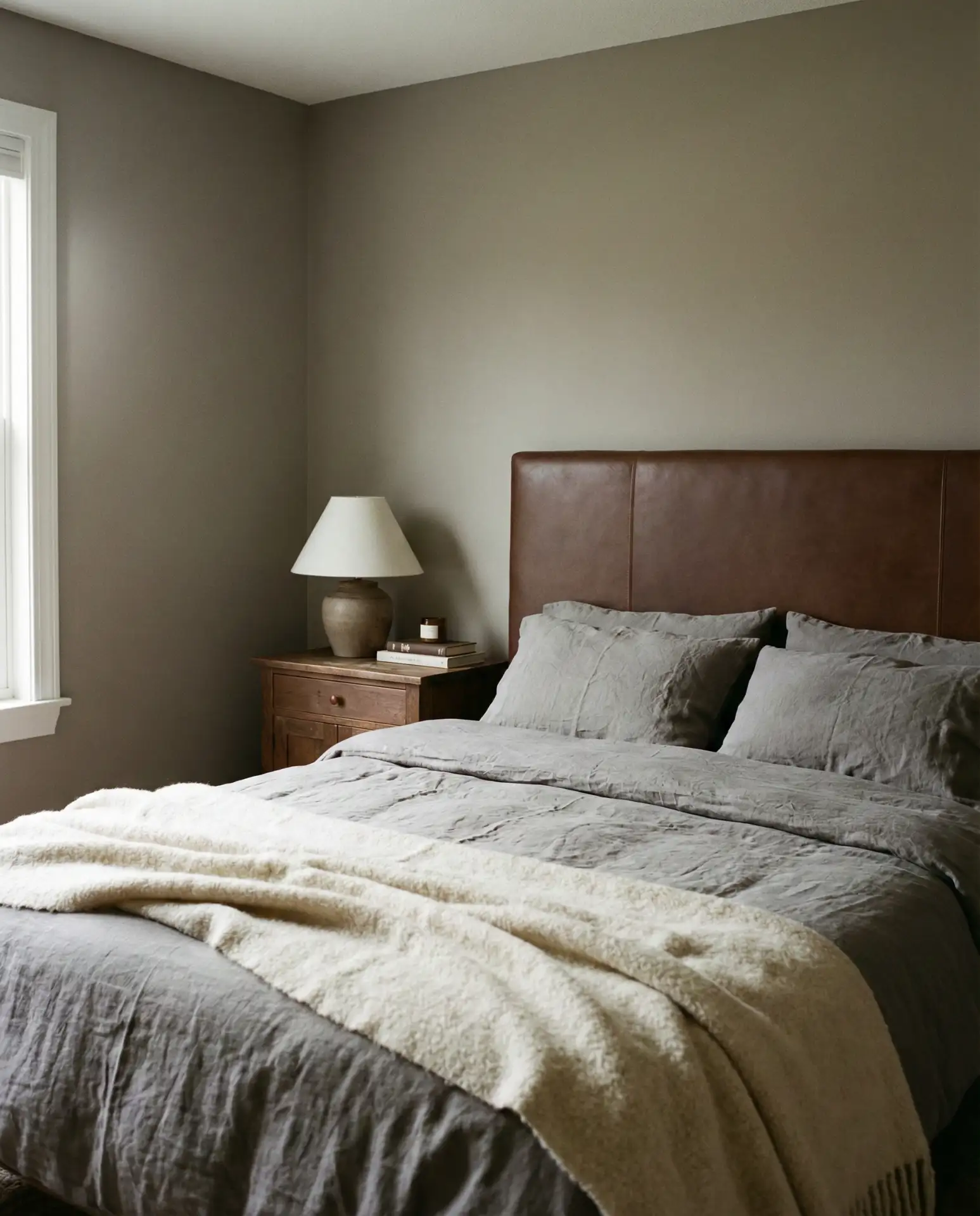 Brown and Gray Bedroom with Earthy Warmth 2
