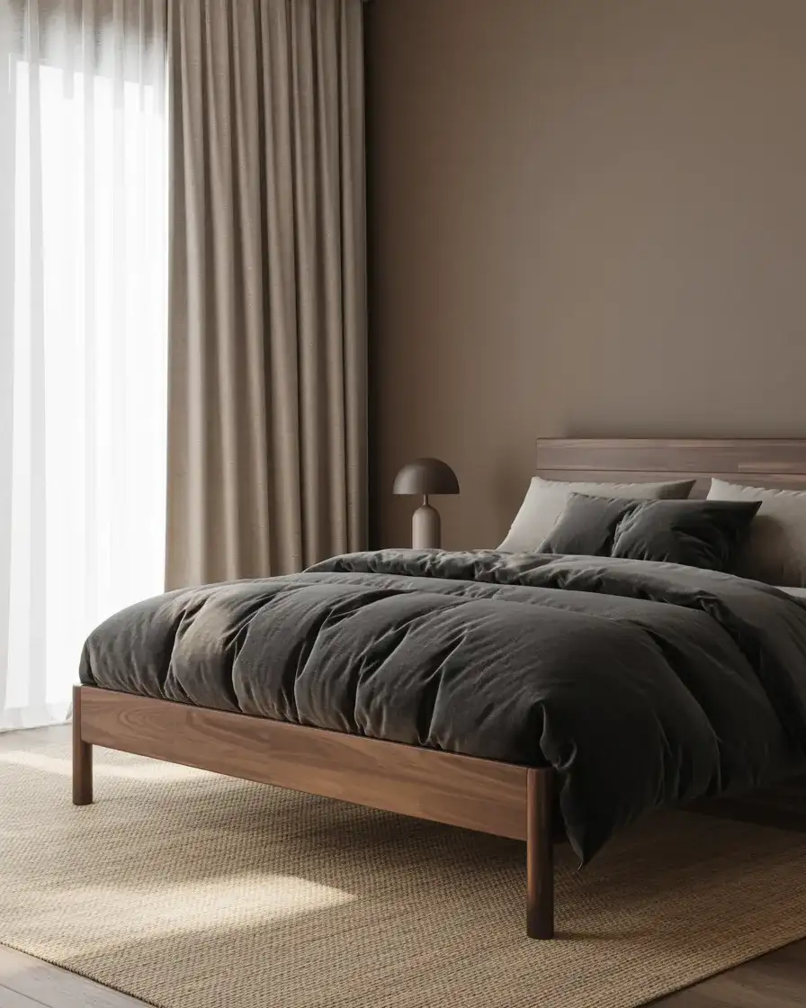 Brown and Grey Modern Bedroom 1