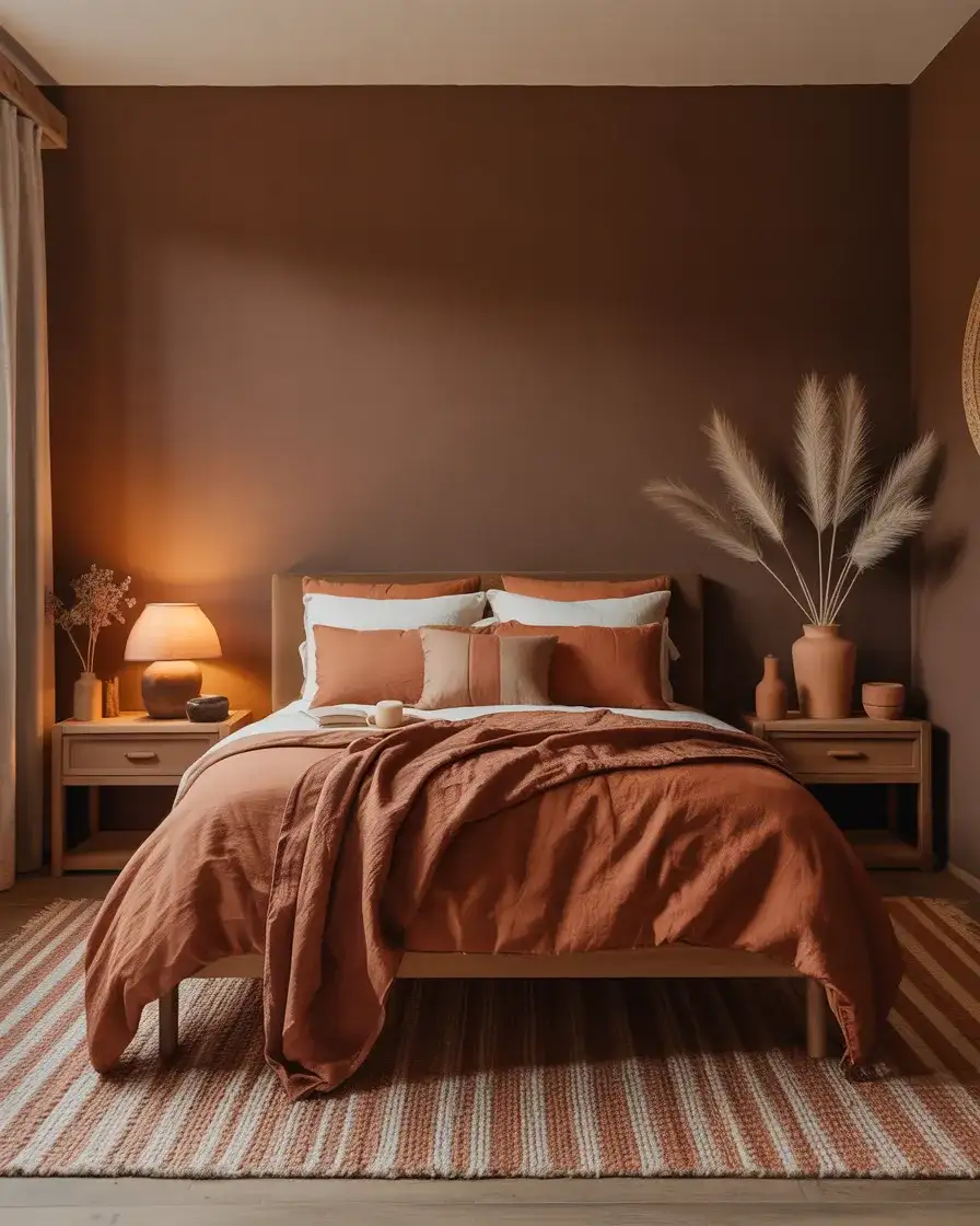 Brown and Orange Warm Sunset Bedroom 1
