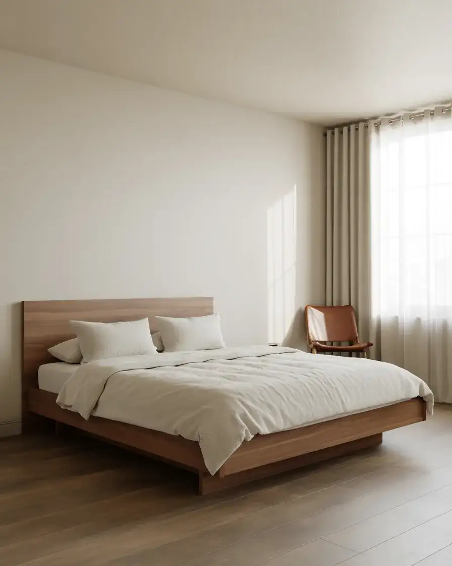 Brown and White Minimalist Bedroom 1