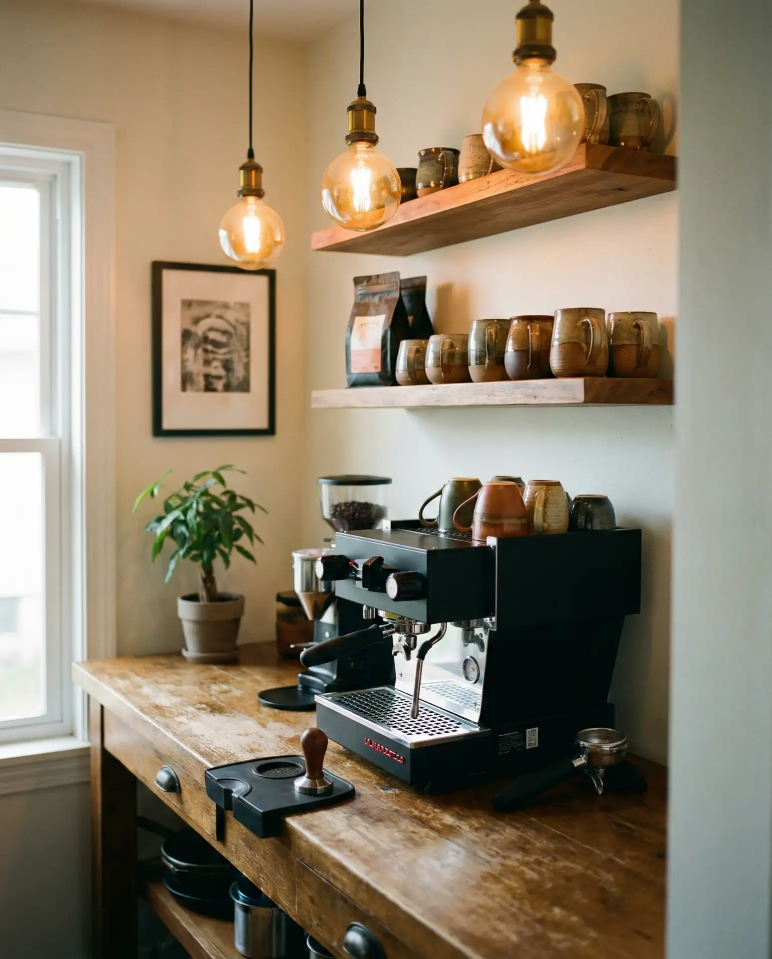 Cafe-Inspired Kitchen with Coffee Bar 1