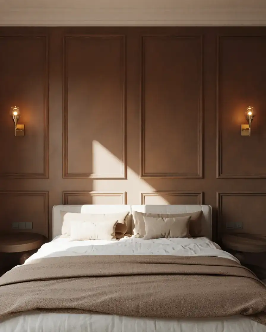 Chocolate Brown Paneled Bedroom 2