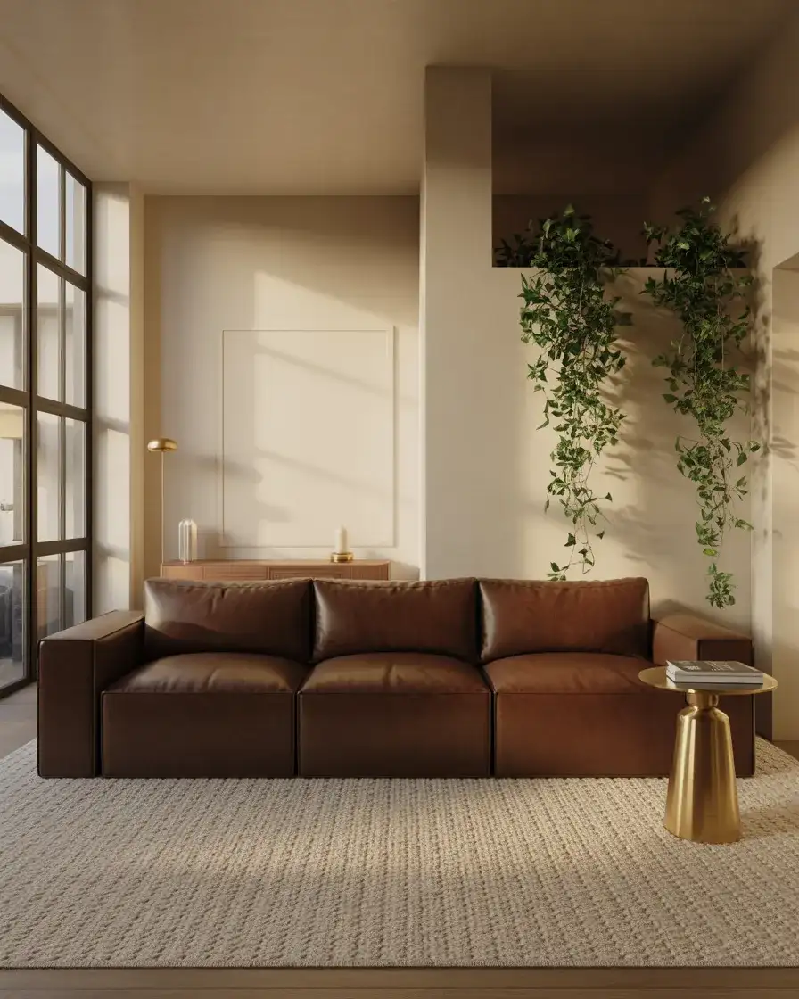 Chocolate Brown Velvet Sofa as the Statement Piece 1