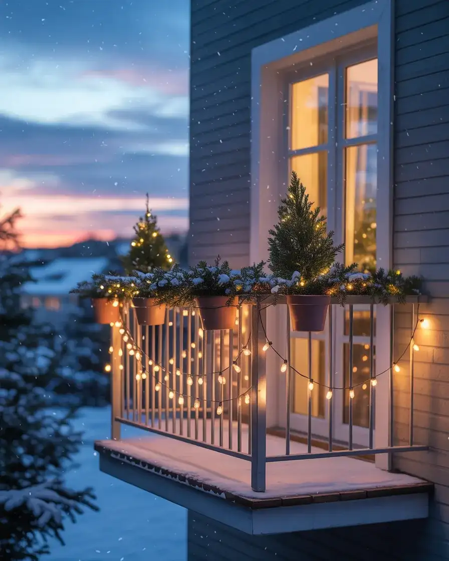 Christmas Lights and Evergreen Accents 1