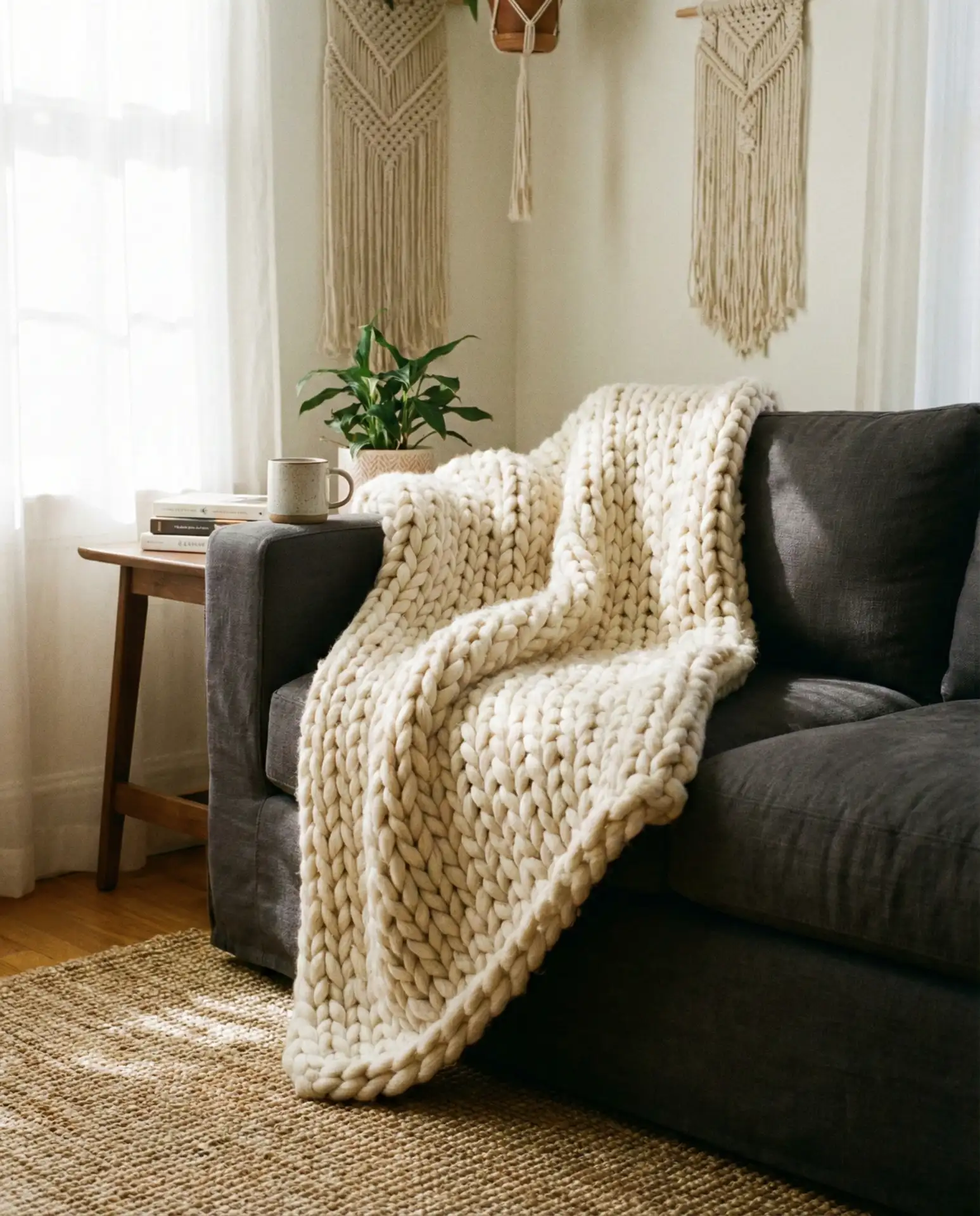 Chunky Knit Throws and Blankets 1