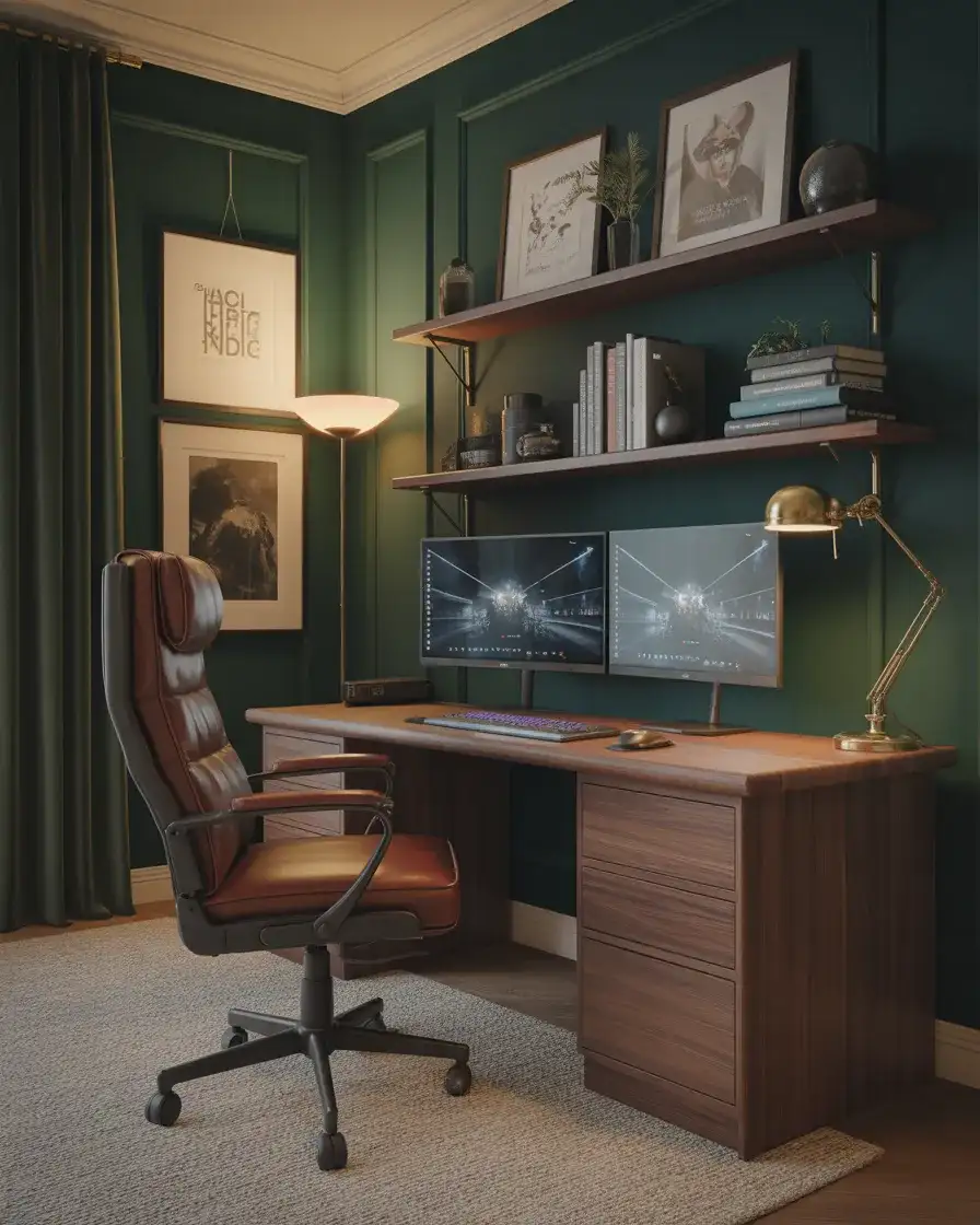 Classy Dark-Walled Gaming Study 1