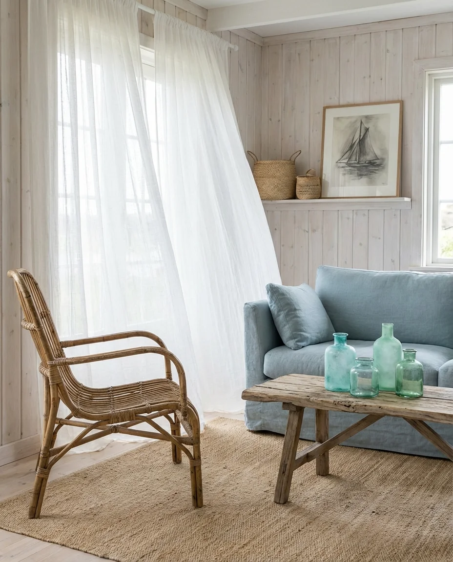 Coastal Bloxburg Living Room With Ocean-Inspired Tones 1